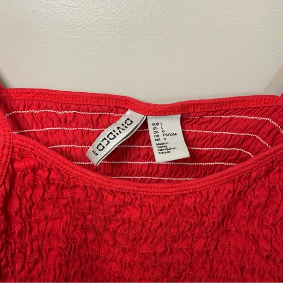 Ruched Cropped Red Tank Top - Picture 3 of 3